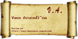 Vass Azucséna névjegykártya